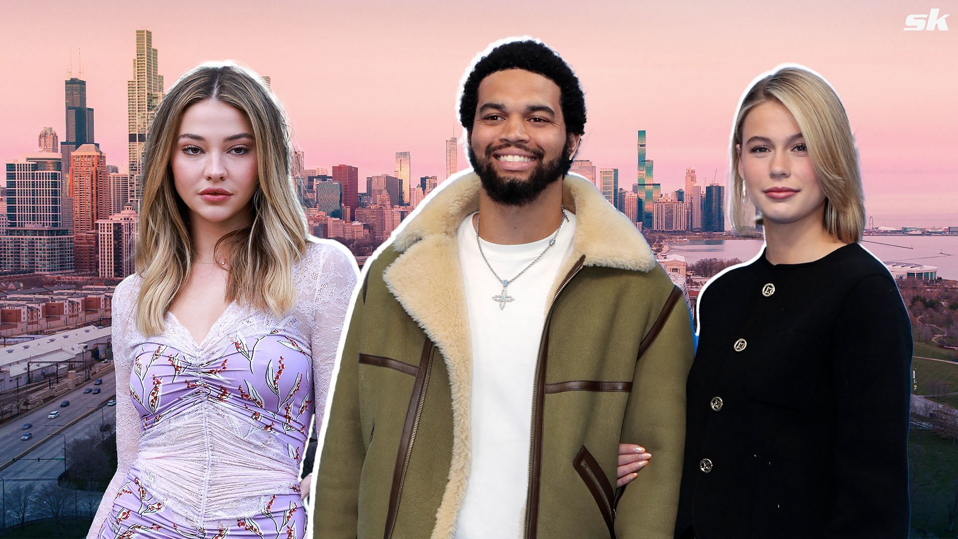 Caleb Williams links up with Hollywood actress Madelyn Cline [Source: Imagn/Getty]