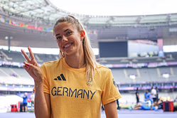 Alica Schmidt rocks lemon-printed skirt set while meeting best friend after personal best performance