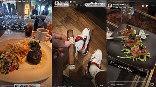 Michael Jordan's son Marcus Jordan shows off ciagr and shoes on IG story. (Credits: @heirmj523/Instagram)