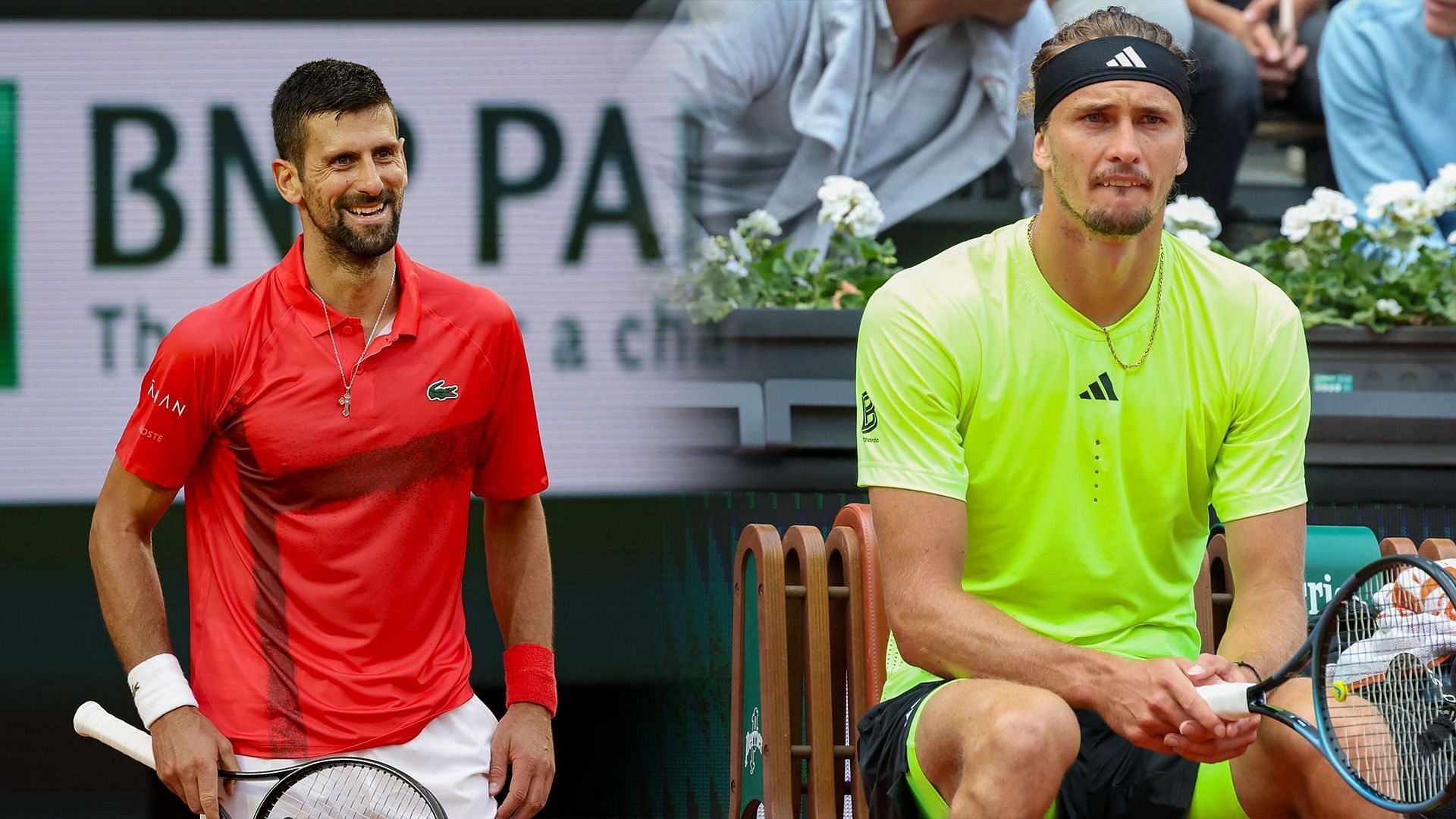 Novak Djokovic (L) Alexander Zverev (R) | Getty