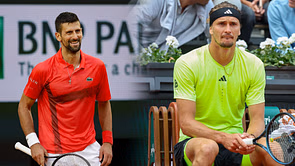 Novak Djokovic jokingly accuses Alexander Zverev of "spying" on him under the guise of seeing PSG's Champions League trophy