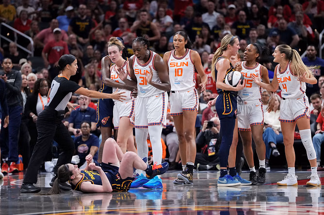 Marina Mabrey's mother and sister serve shocked reactions to her knocking down Caitlin Clark during heated altercation