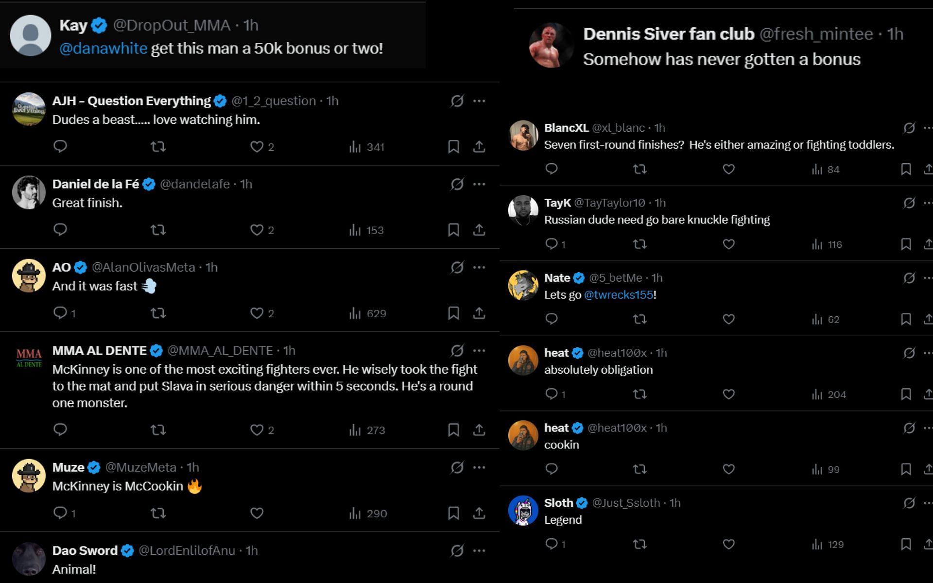 Fans react to Terrance McKinney&#039;s submission win at UFC 317. [Screenshots courtesy: @ufc on X]