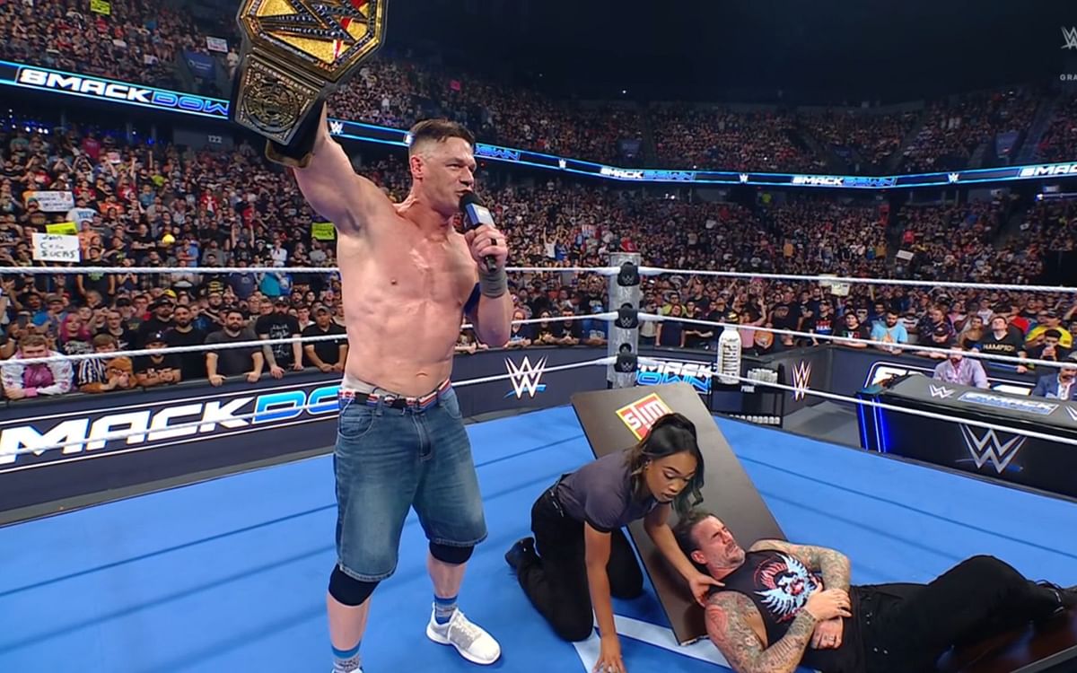 [WATCH] CM Punk's reaction to John Cena's pipebomb revealed after SmackDown goes off the air