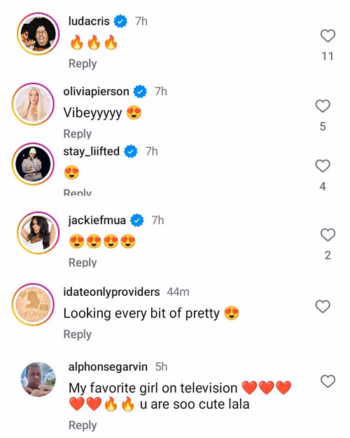 $40,000,000 worth rapper Ludacris reacts as La La Anthony flaunts a chic outfit paired with an edgy overcoat. (Images via Instagram @lala)