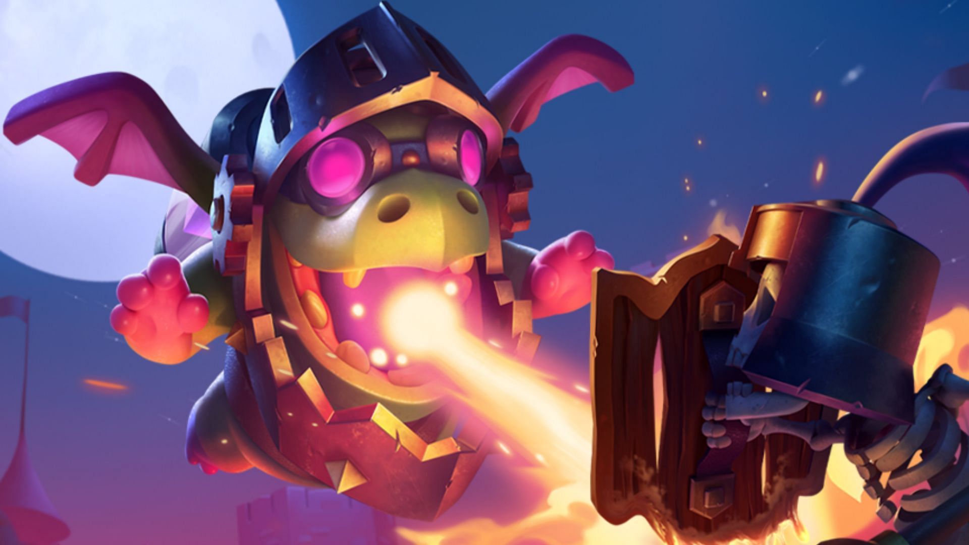 Pass Royale for Season 72 features the Inferno Dragon Evolution (Image via Supercell)