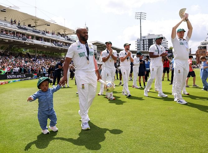 Temba Bavuma's emotional 2025 WTC victory celebrations with son after South Africa beat Australia in final [Watch]