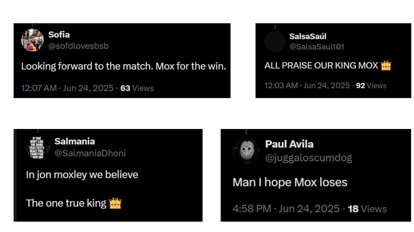 Fan reactions [Screenshots taken from X ]