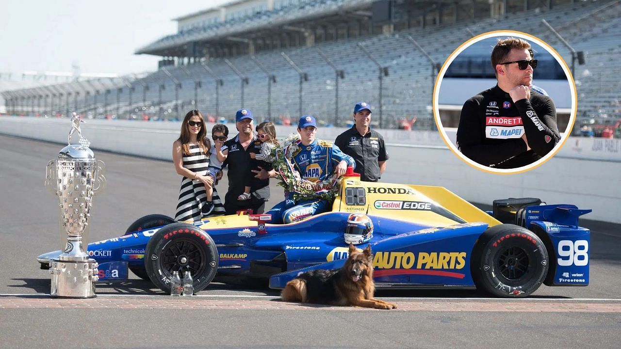 Alexander Rossi and family at 2016 Indianapolis 500, In-picture; Marco Andretti