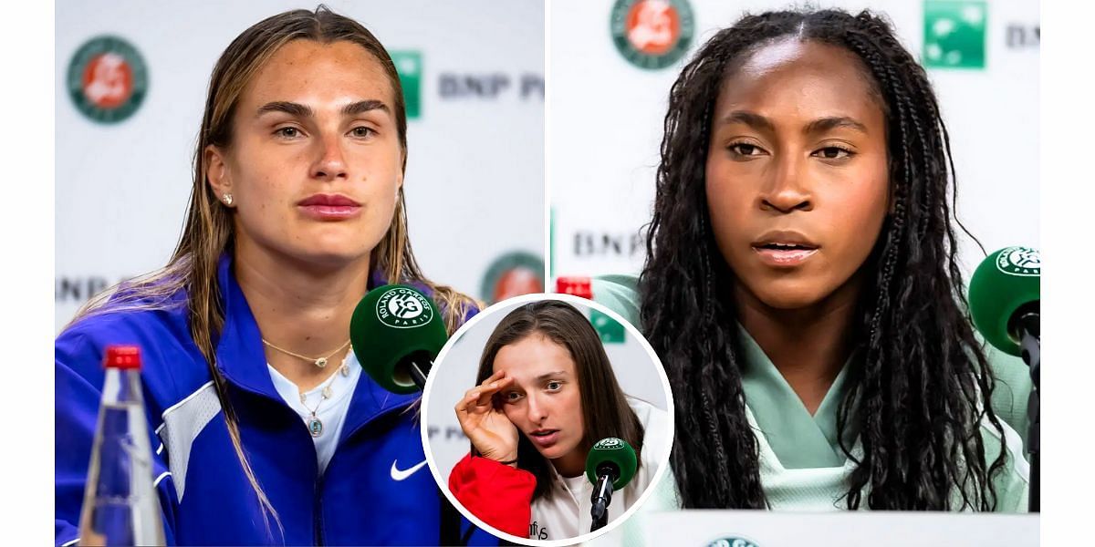 Aryna Sabalenka (L), Iga Swiatek (inset) and Coco Gauff (R) (Image Source: Getty)
