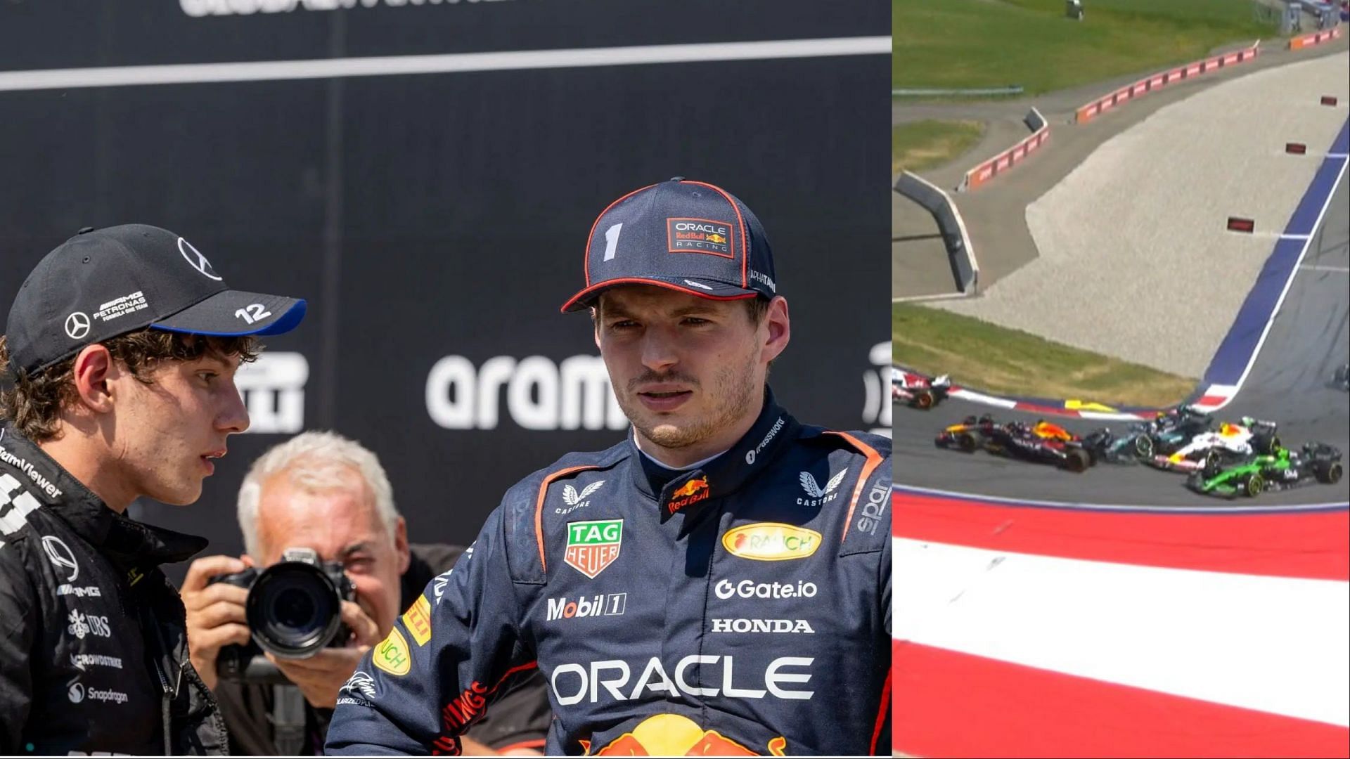 Image Credits: Getty, L: Kimi Antonelli and Max Verstappen; R: X@F1