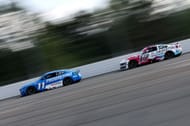 Denny Hamlin (11) and Chris Buescher (17) during the Great American Getaway 400 at Pocono Raceway. Source: Getty