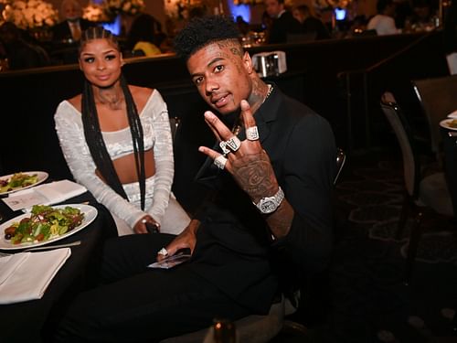 Chrisean Rock and Blueface attend the 2nd annual Hollywood Unlocked Impact Awards - (Image via Getty)