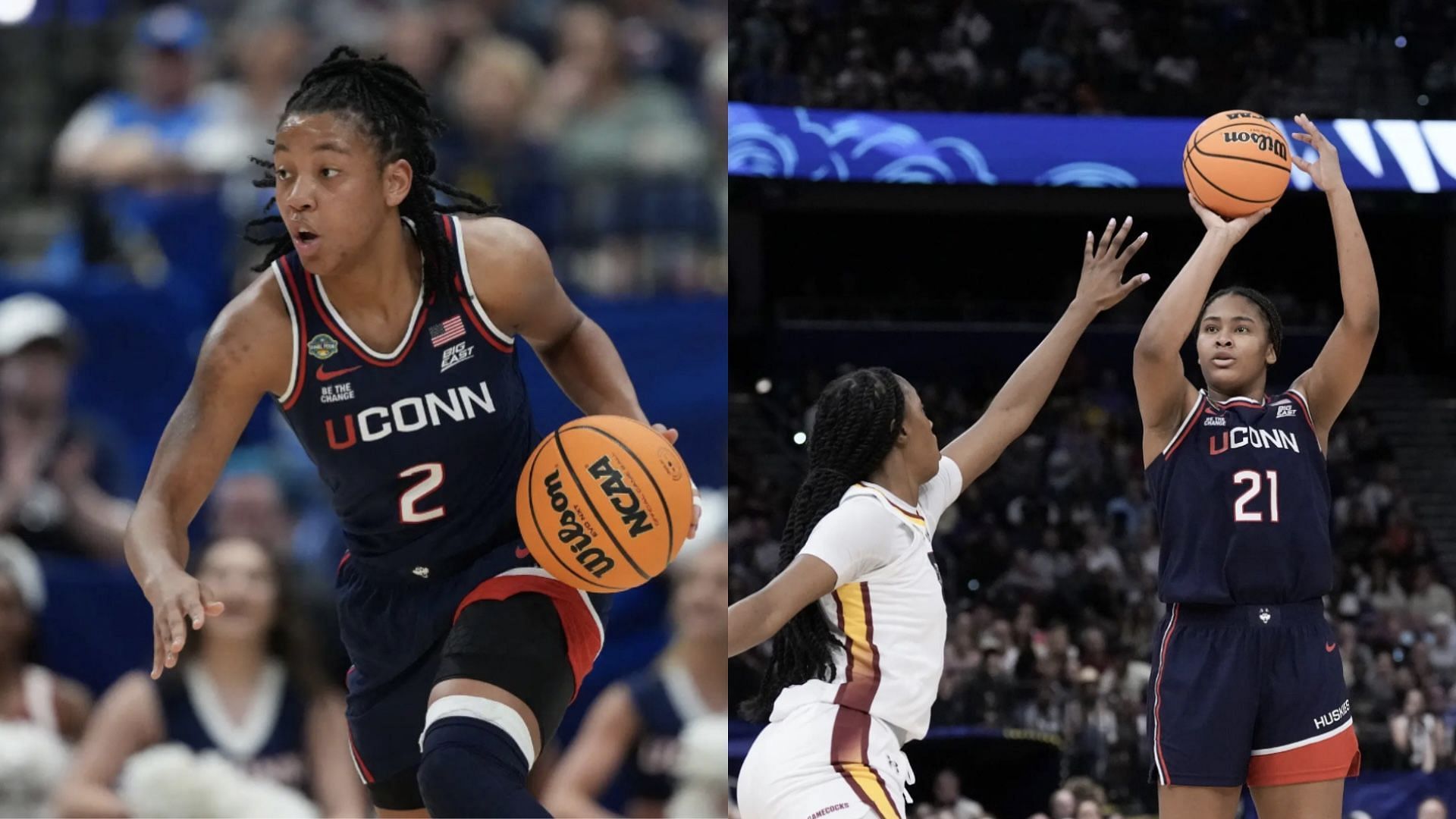 UConn women&rsquo;s basketball stars KK Arnold and Sarah Strong