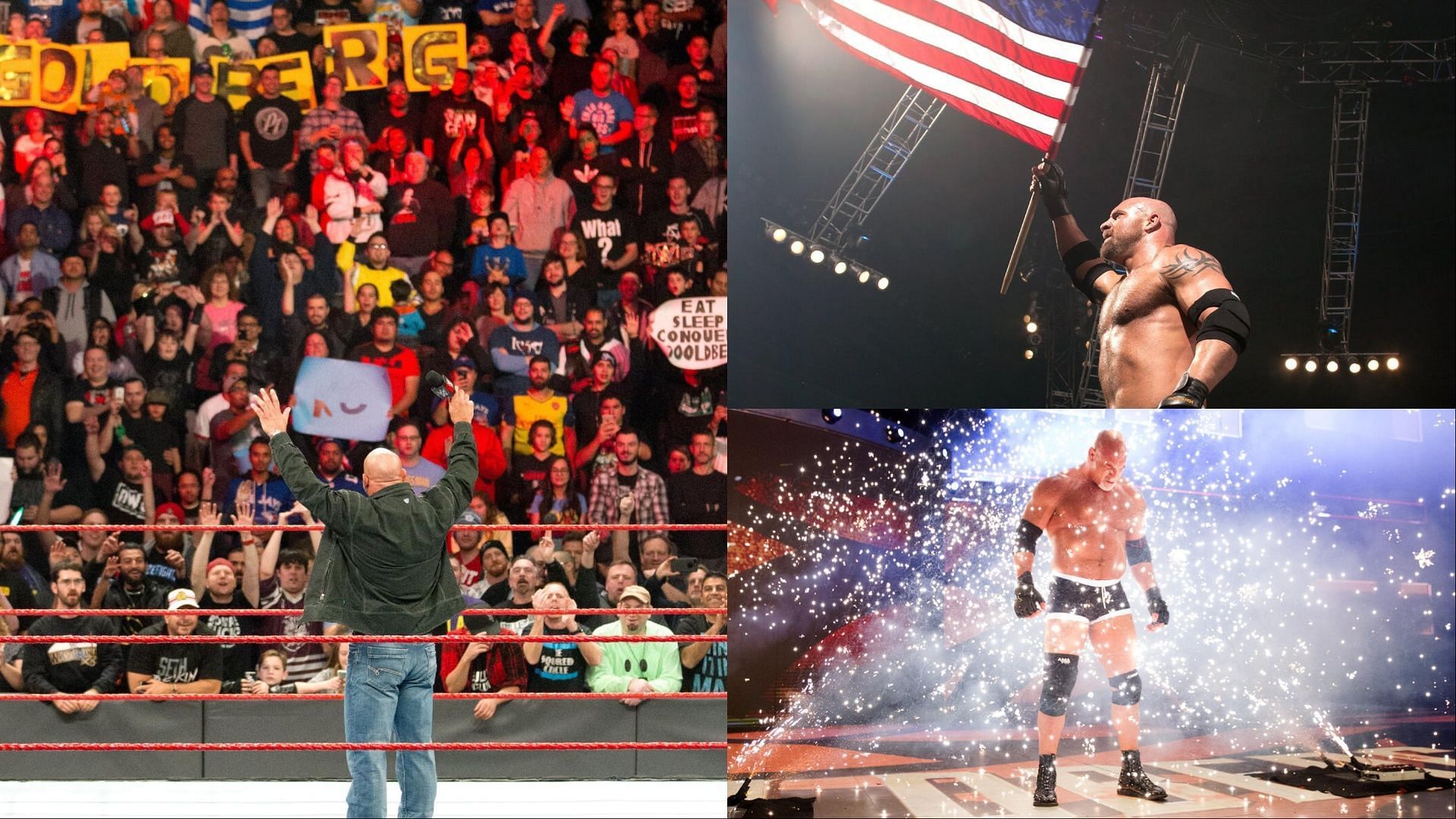 Goldberg through the years. (Image credits: wwe.com)