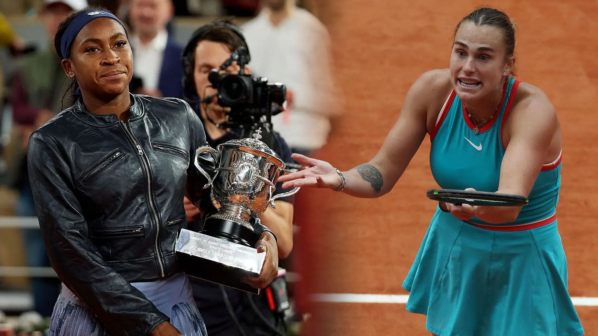 Coco Gauff (L) &amp; Aryna Sabalenka (R) (Source - GETTY)