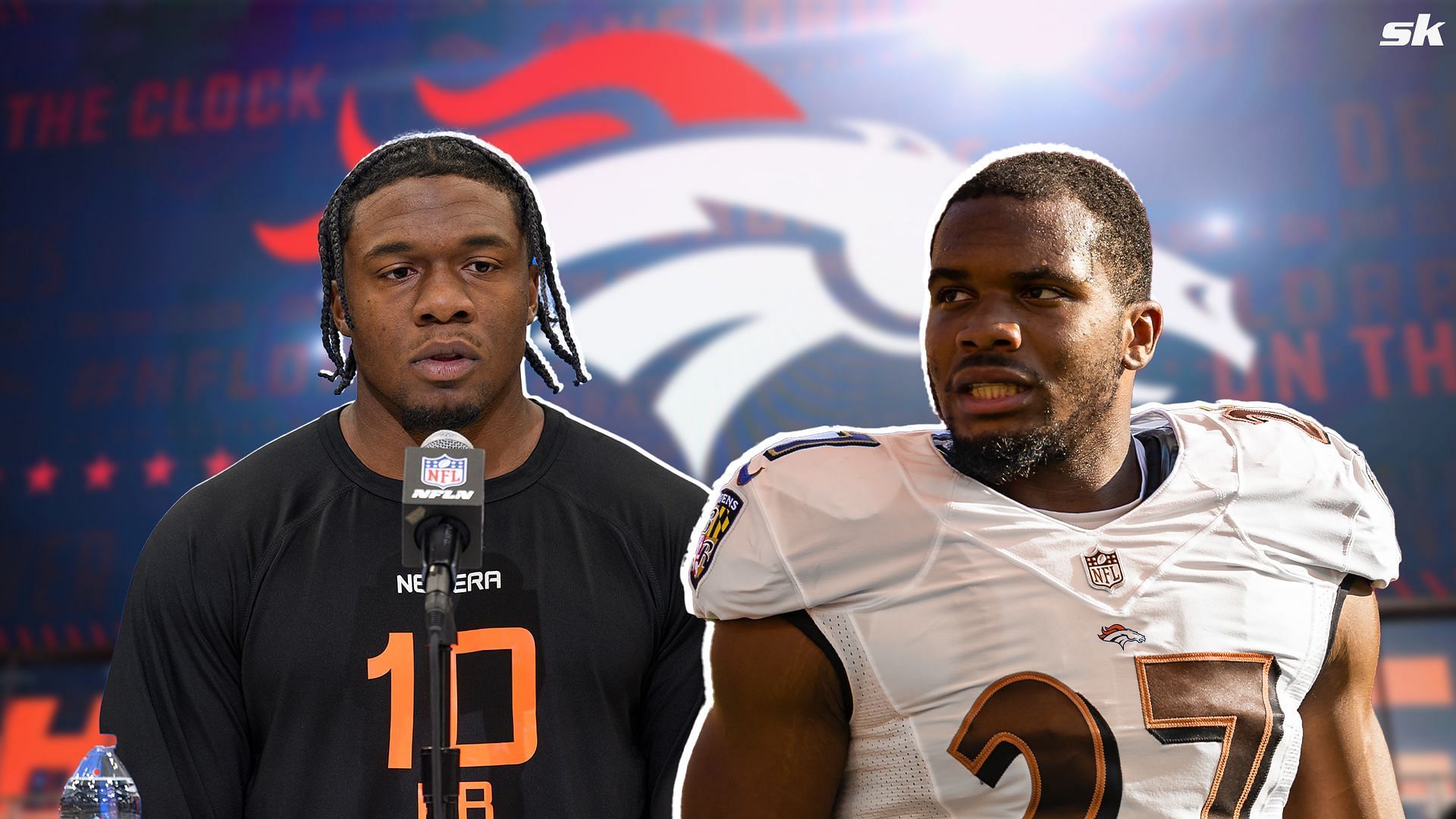 RJ Harvey (left) and JK Dobbins (right) [Image source: Getty]