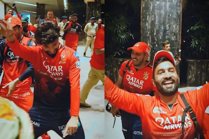 Rajat Patidar, Jitesh Sharma lead the way as RCB team break into a dance to celebrate IPL 2025 triumph [Watch]