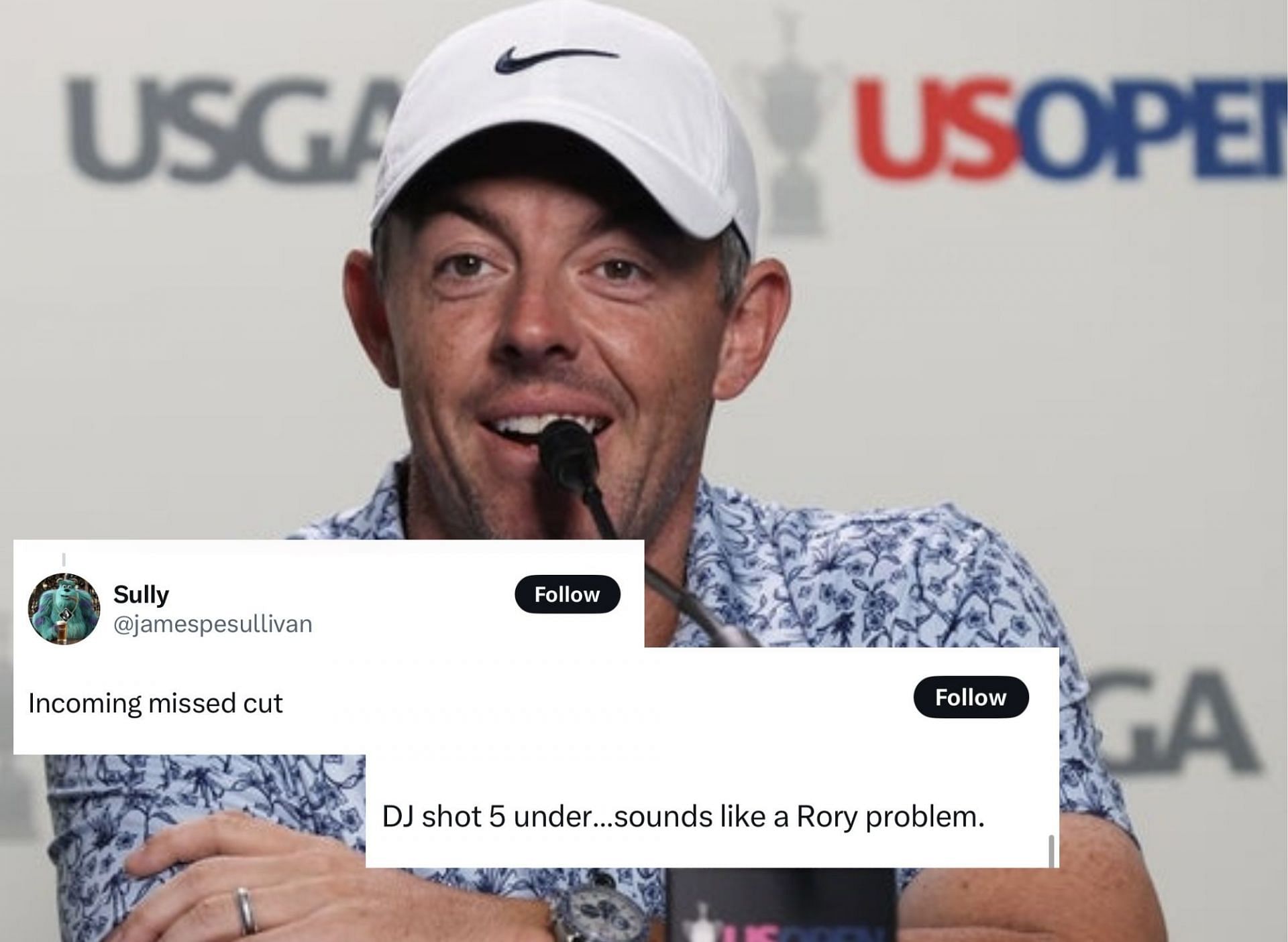 Fans react to Rory McIlroy&rsquo;s poor performance in 2025 USOpen practice round 