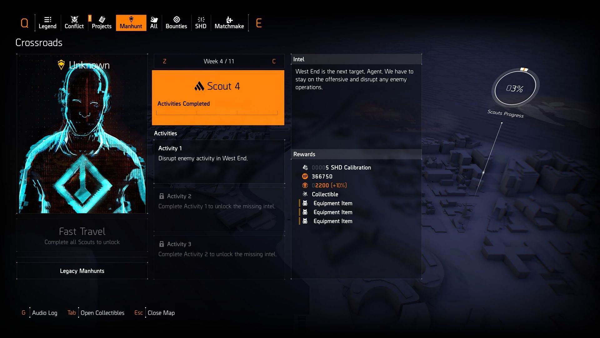 Week 4 objectives for Manhunt (Image via Ubisoft) 