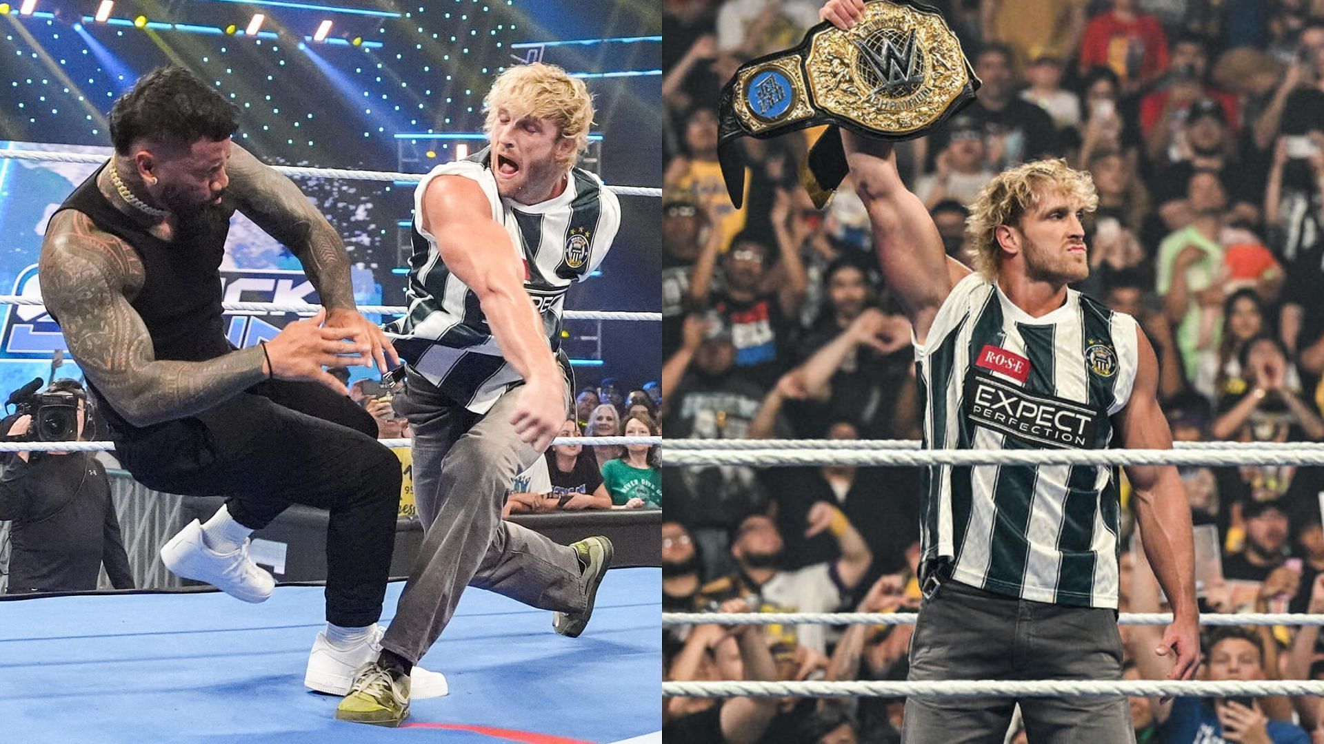 Logan Paul knocked out Jey Uso (Image Credits: WWE.com)