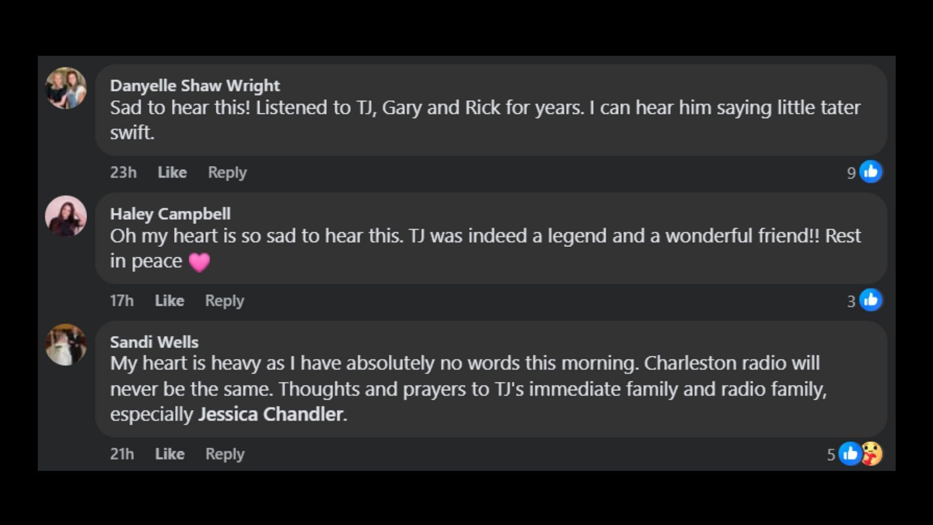 Online tributes (Image via Facebook/92.5 Kickin&#039; Country)