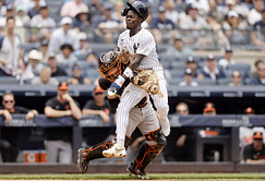 Watch: Concerning scenes as Jazz Chisholm Jr. & Maverick Handley's dangerous collision sends Orioles catcher out of the field