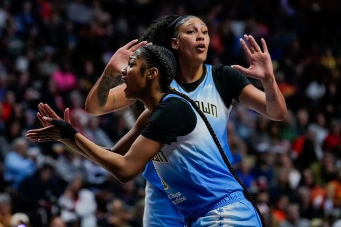 Kamilla Cardoso sends message to Angel Reese as Sky star’s double-double heroics spoil Candace Parker’s Sparks party