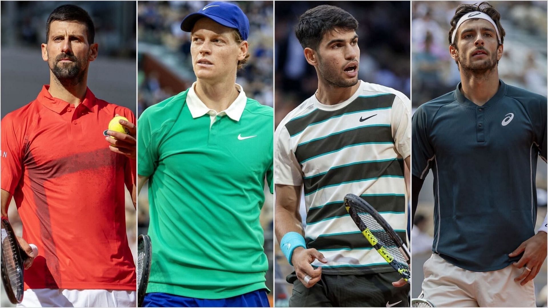 The line up for the French Open semifinals this year - Image source - Getty 