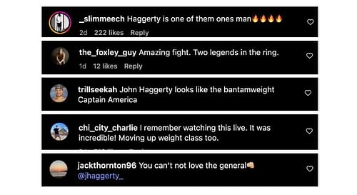 Screenshot of comments. [ONE Championship/Instagram]