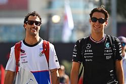 Fans react to Daniel Ricciardo's latest appearance on social media alongside George Russell