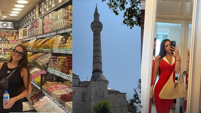 Blue Jackets' Zach Werenski and fiancee Odette explore Istanbul as couple extend their European getaway ahead of summer wedding