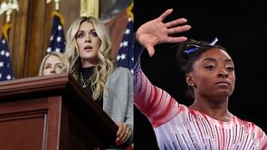 "Throwing women under the bus for men";"Clock it queen"- Fans react as Simone Biles takes sarcastic jab at Riley Gaines over trans women stance