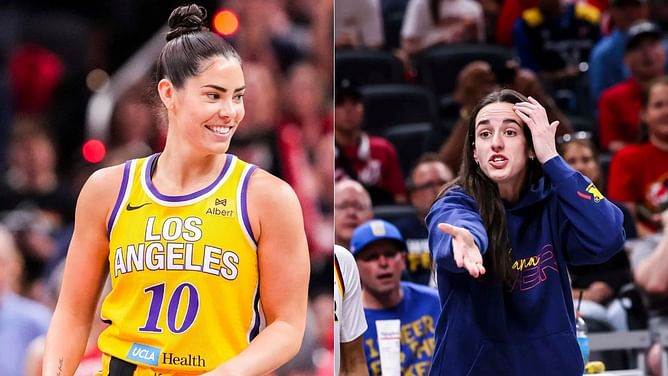 "Caitlin Clark living rent-free in Kelsey Plum’s five-head" - WNBA fans react as Spars star tries to provoke refs into handing Fever superstar a tech