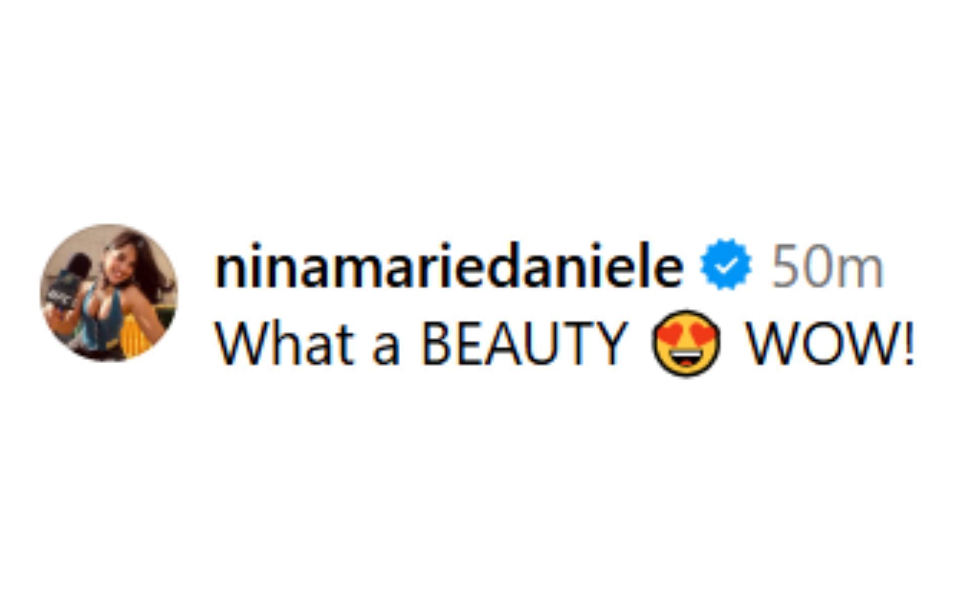 Nina-Marie Daniele&#039;s comment. [Screenshot courtesy: @ufcbjj on Instagram]