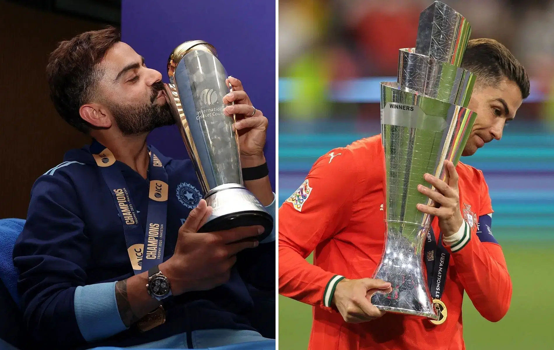 Virat Kohli (left) and Cristiano Ronaldo. (Pics: Getty Images).