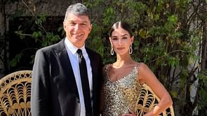 Alex Ovechkin’s wife Nastasiya stuns in shimmery sequin gown at a wedding in Marbella, Spain, joined by her father Kirill