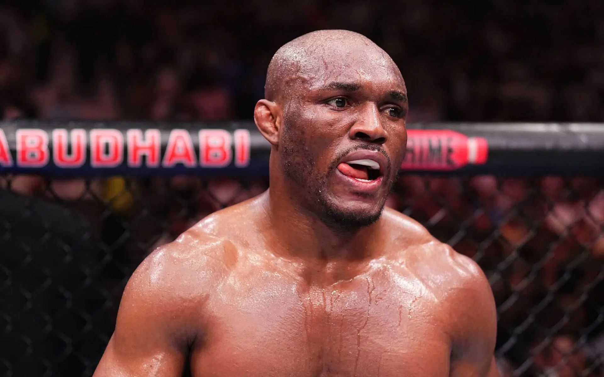 Kamaru Usman gets honest about training with Justin Gaethje for his upcoming fight against Joaquin Buckley. [Image courtesy: Getty Images]