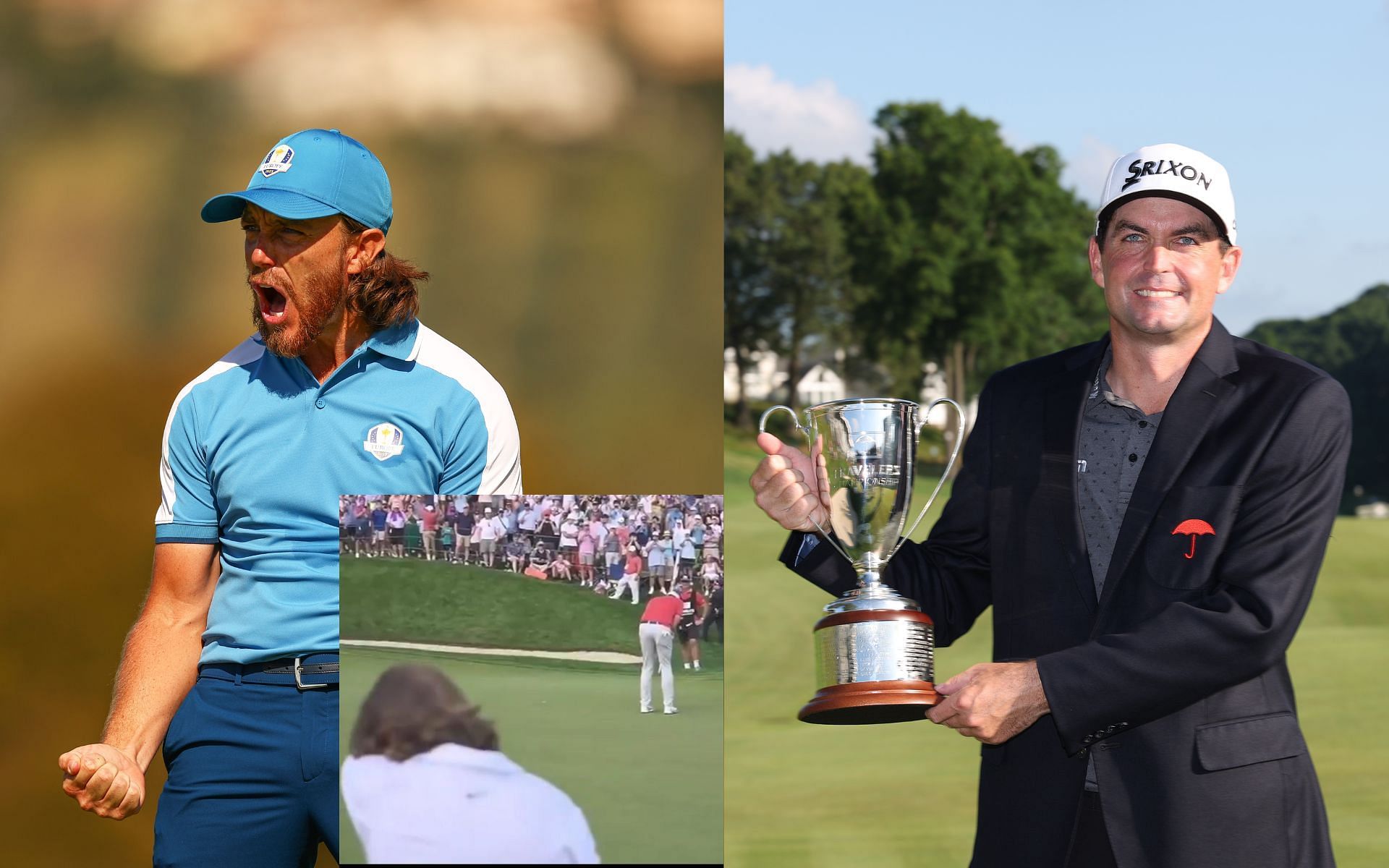 Tommy Fleetwood and Keegan Bradley ( via Getty and X)