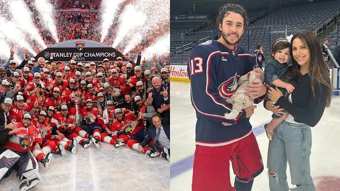 Panthers' Stanley Cup win elicits 5-word reaction from Johnny Gaudreau's wife Meredith for two of his former Flames teammates