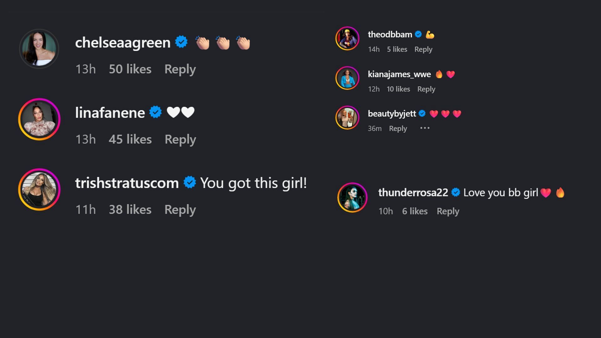 Superstars and veterans react to Zoey Stark&#039;s future update! [Image credit: Zoey Stark&#039;s Instagram account]