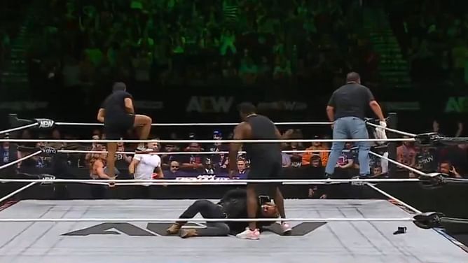 Jon Moxley and Death Riders walk out of the arena after manhandling top AEW star