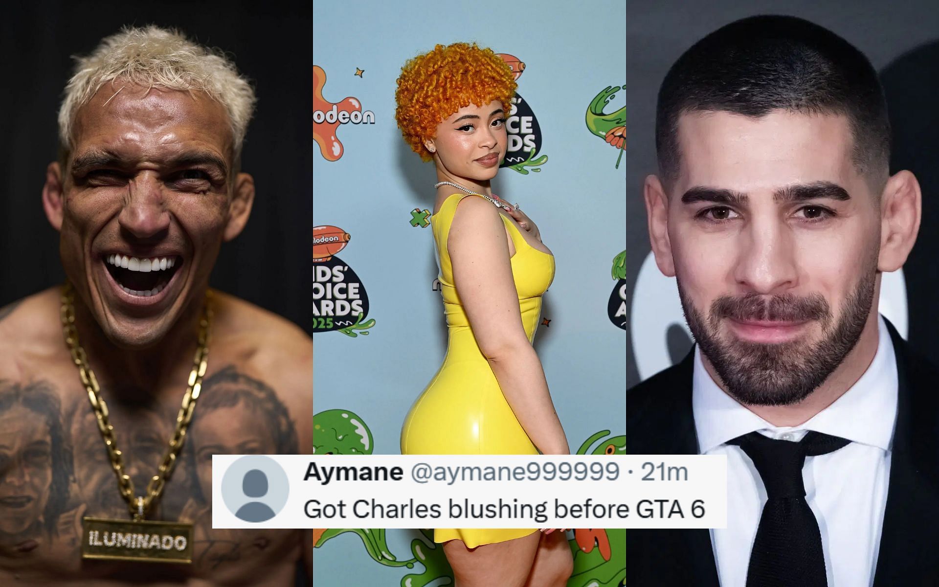 Charles smiled so hard - Fans react as Ilia Topuria and Charles Oliveira respond to hilarious Ice Spice dating rumors