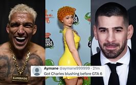 "Charles smiled so hard" - Fans react as Ilia Topuria and Charles Oliveira respond to hilarious Ice Spice dating rumors