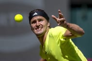Zverev in action for his quarterfinals clash against Flavio Cobolli at Halle 2025 (Image Source: Getty)