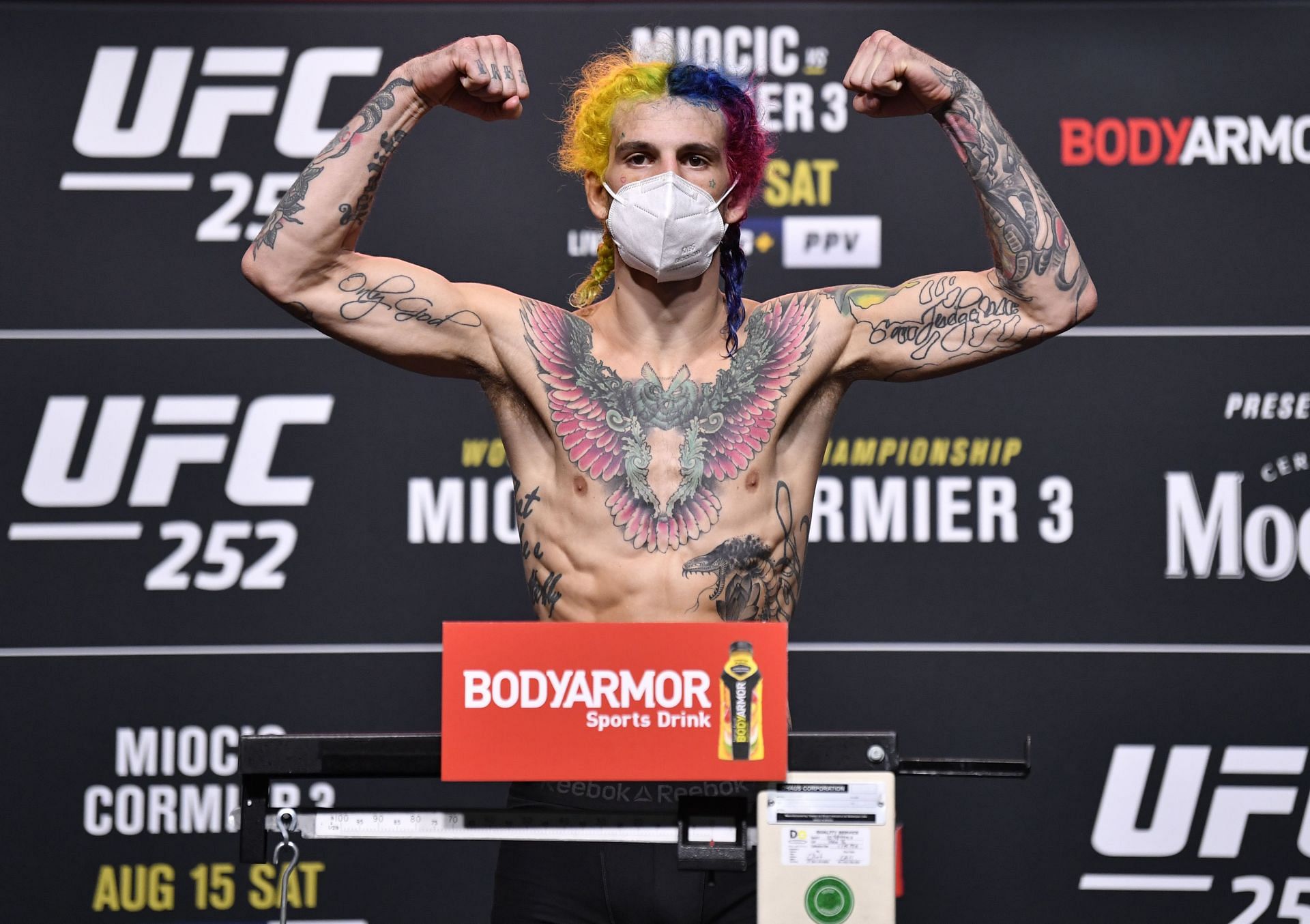 Sean O&#039;Malley at the UFC 252 weigh-ins. [Image courtesy - Getty Images]