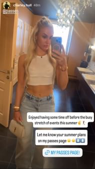 Screenshot of Charley Hull's Instagram story on June 18 2025 - Source - via @charley.hull on Instagram