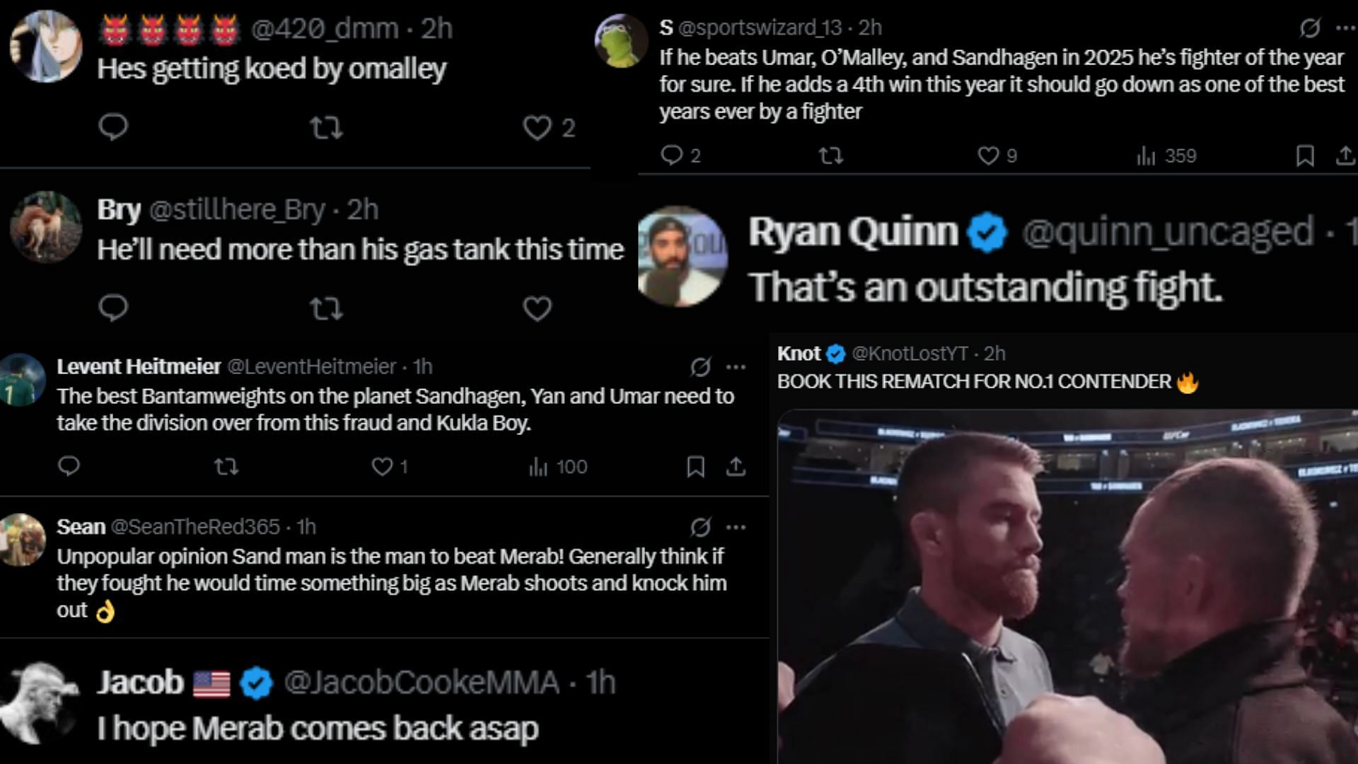Fan comments. [Screenshots courtesy: @MMAJunkie on X]