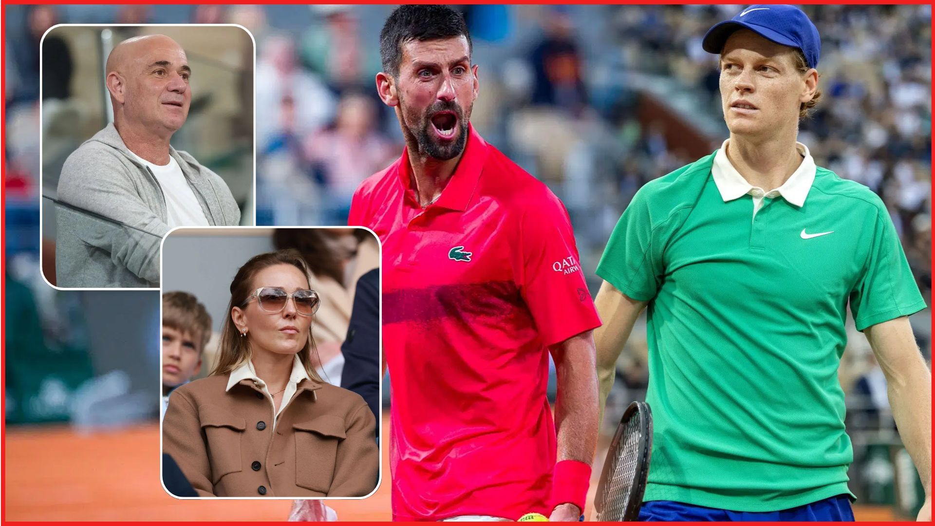Andre Agassi makes special appearance, Novak Djokovic's wife, son & daughter turn heads at French Open blockbuster vs Jannik Sinner