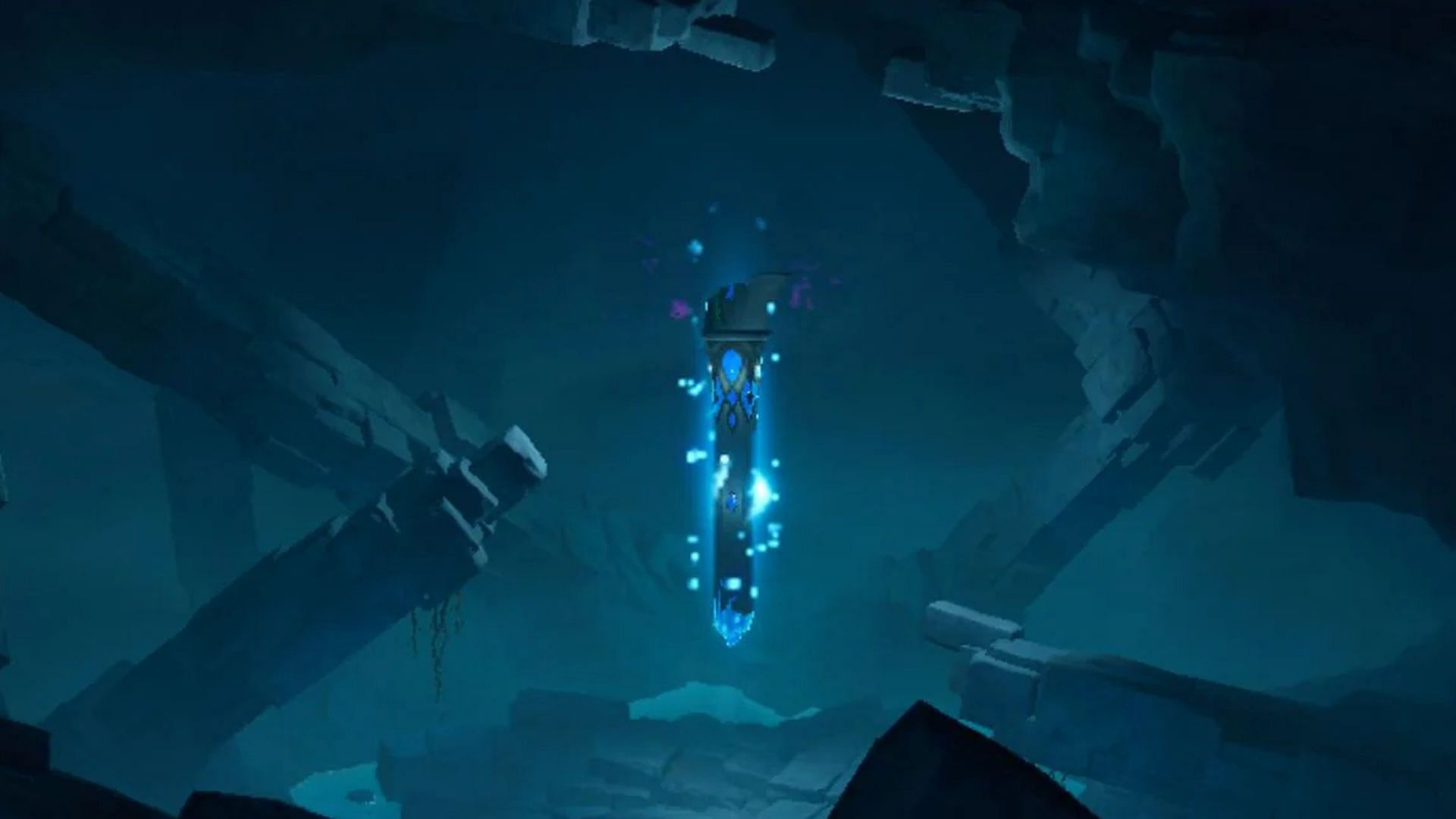 The Celestial Nail in the depths of the Chasm (Image via HoYoverse)